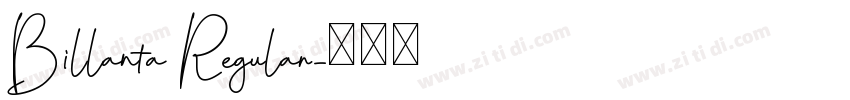 Billanta Regular字体转换